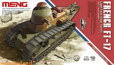 Meng TS-008 Model 1/35 French FT-17 Light Tank (Cast Turret) Armour • $45.87