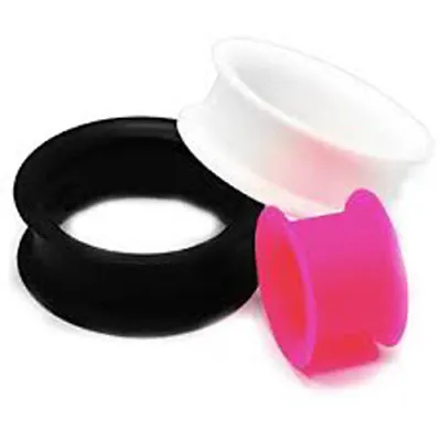 FLEXIBLE SILICONE FLESH TUNNEL EAR PLUG STRETCHER 3mm To 51mm Large • £2.29