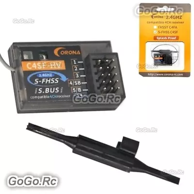 Corona C4SF-HV 2.4G S-FHSS SBUS 4CH Receiver For Futaba Transmitter 3PL 4PLS T6J • $20.44