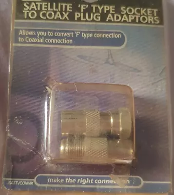 Satellite F Type Socket To Coax Plug Adaptors • £4.69