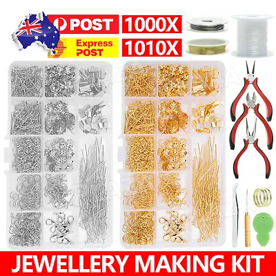 $21.95 • Buy Jewellery Making Findings Kit DIY Wire Pliers Set Starter Tools Necklace Repair
