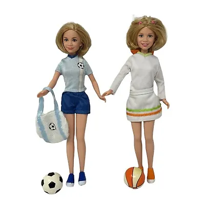 10” MATTEL MARY-KATE AND ASHLEY OLSEN TWINS 2 Dolls Soccer Sports • $26.10
