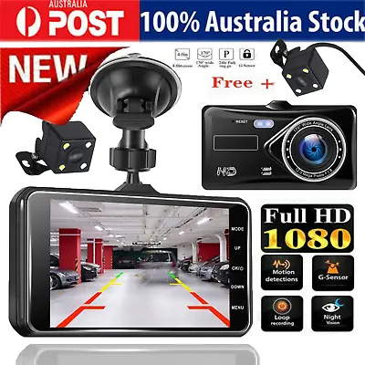 $31.99 • Buy Car Dash Camera Touch 4  Night Vision Video DVR Recorder Front And Rear Dual Cam