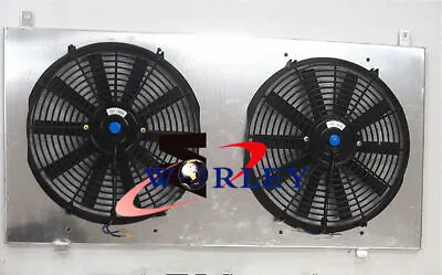 Aluminum Radiator Shroud + Fans For Nissan Patrol Y61 GU 2.8 3.0 4.2 4.5 Diesel • $154