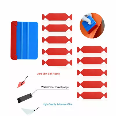 Soft Vinyl EVA Felt Squeegee Applicator Tools Wrap Car Decals Sticker Kits USA • $6.53