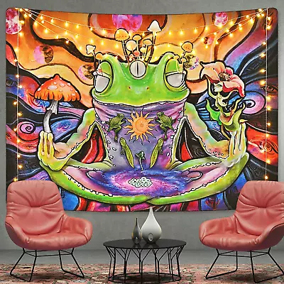 Frog Tapestry Mushroom Mystic Eyes Moon Phase 51.20  X 59.10  • $18.52