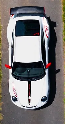 Custom Two Tone Hood Stripe Decal For Porsche 911 2005-2011 997 997.2  GT 3 S 4S • $55