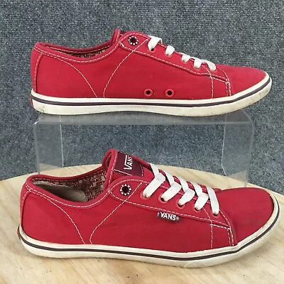 Vans Shoes Womens 7 Ferris Lo Pro Casual Sneakers VN 0JW0Y52 Red Fabric Lace Up • $7.20