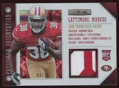 2013 Rookies & Stars Freshman Orientation Prime Marcus Lattimore #22 Rookie /25 • $22.49