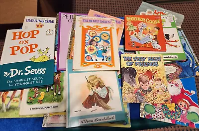 Lot Of 20 Vintage Kids Books Children Seuss Sesame Street Golden Book More • $24.99