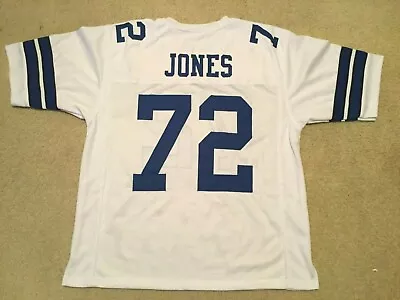 UNSIGNED CUSTOM Sewn Stitched Ed Too Tall Jones White Jersey - M L XL 2XL • $35.99