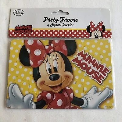 Party Favors 4 Jigsaw Puzzles  - Disney Minnie Mouse New Items Party • $3.13
