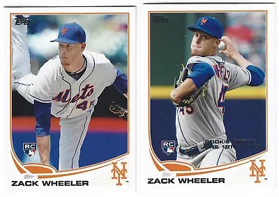 2013 Topps Update Baseball Zack Wheeler 2 Card Rookie Lot • $3.79