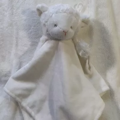 Carters Plush Stuffed Lamb White Soft Security Blanket Lovey Pacifier Holder • $22