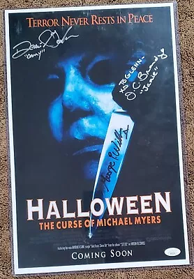 George P. Wilbur Halloween VI The Curse Of Michael Myers 11X17 Poster Signed +2  • $349.95