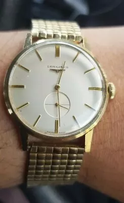 Longines 9ct Gold Case 19.4 Movement Manual Wind  Rolled Gold Strap Mens - Gents • £750