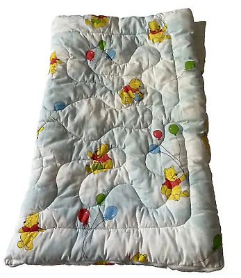 Disney Sleeping Bag Blanket 19  X 30  Vtg Winnie The Pooh Ballons Bunting Baby • $28.01