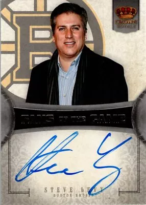 $20 • Buy 2013-14 Crown Royale Fans Of The Game Autographs #FGSL Steve Levy Auto - NM-MT