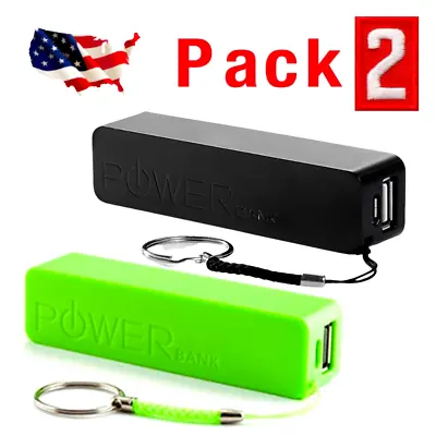 2 Pack Cargador Power Bank Portatil Para Celular Smart Phone Bateria Externa • $18.97