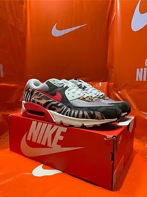 New Nike Air Max 90 Tunnel Walk Animal Print Dz4839-001 Size Mens 10 • $94.99