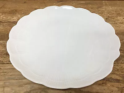 1 Salad Plate Romantica All White Kaiser 47418 Ribbed Scalloped Seashell Germany • $6.37