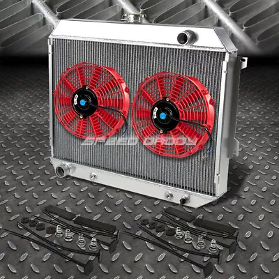 3-row Aluminum Radiator+2x 12 Fan Red For 68-73 Satellite/gtx/roadrunner V8 • $156.88