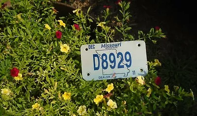 Missouri 2011 Motorcycle Dealer License Plate # D8929 • $29