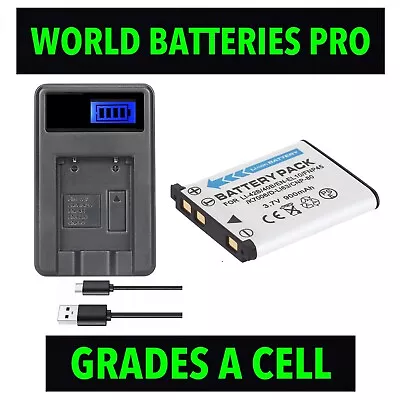 PoA Battery + USB Charger For Olympus Tough TG-310 TG-320 LS-20M VH-210 VH210 • $29.95