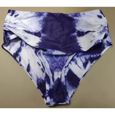 Zaful Women's Purple And White Bikini Bottoms Size 6 • $9.99