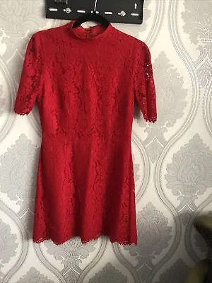 M&S Limited Edition Red Lace Dress Size 10 • £10