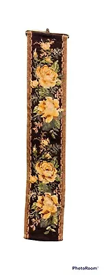 £27.35 • Buy Vintage Bell Pull, Brass Needlepoint Wall Hanging, Hand Made 82x15cm