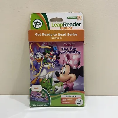 LeapFrog LeapReader Junior Book Disney Minnie ‘The Big Bow-nanza’ New • £8.96