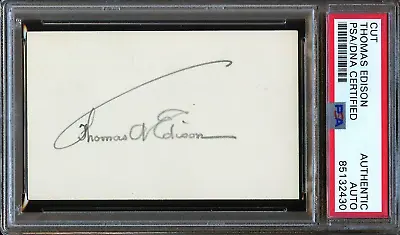 Mint Thomas Edison Signed Card PSA/DNA • $2350