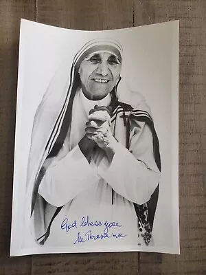Mother Teresa Autographed 7x10 Black And White Gloss Photo • $2499