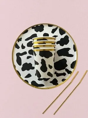 Cow Print Party Tableware • £2.85