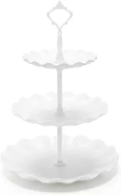 Coitak 3 Tier Cupcake Stand Plastic Tiered Serving Stand Dessert Tower Tray • $15.84