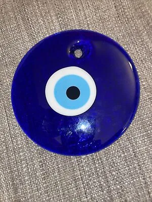 Large Blue Evil Eye Wall Hanging Protection Amulet  Luck Hamsa Decoration • $14.90