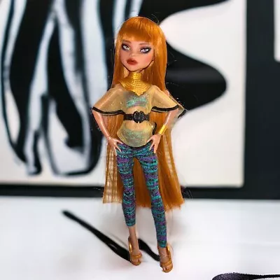 OOAK Repaint Monster High Doll Orange Straight Hair Custom BJD • $23.50