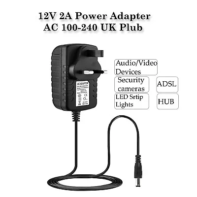 LED Power Supply Adapters Transformer AC100-240V To DC 12V 2A  For Led Strip • £5.99