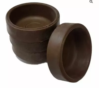 £4.16 • Buy 4 X Rubber Castor Cups + ANTI SCRATCH + Carpet/Wooden/Tile Floor Protector Small