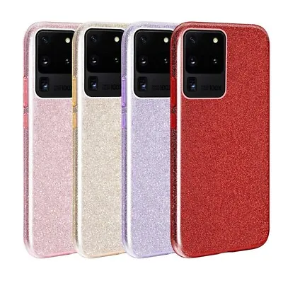 For Samsung A15 A14 A05S S22 FE S23Ult Bling Glitter Sparkly Soft Gel Phone Case • £5.85