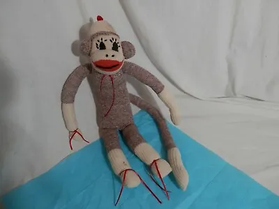 $22.30 • Buy Traditional Red Heel OOAK Hand Made Sock Monkey Plush Doll 20  Vintage 1980s