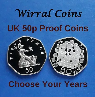 £15.99 • Buy 1971-2023 - UK PROOF 50p Fifty Pence Coins - Choose Your Years BUY 3 GET 1 FREE!
