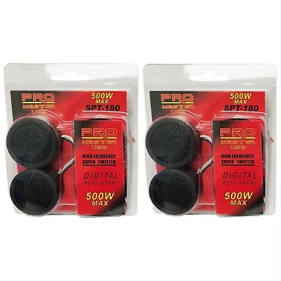 2 Pair Of 1.3” Inch Car Tweeters 1000W Super High Frequency Micro Dome Piezo • $12.50