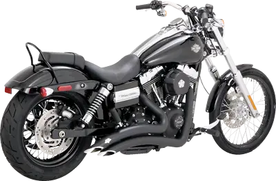 Vance & Hines Big Radius 2-2 Black PCX Exhaust System For 06-09 Harley Dyna FXD • $799.99