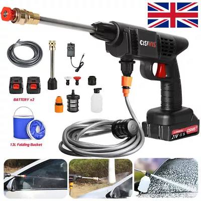 £45.99 • Buy Portable Cordless Car High Pressure Washer Jet Water Wash Cleaner Gun +2 Battery