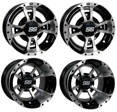 ITP 10  Front 9  Rear SS112 Machined Black Sport Wheels TRX 250R 450R 300EX • $489.95