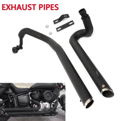 $137 • Buy Black Shortshots Staggered Exhaust Pipes For Yamaha V Star 1100 XVS1100 DragStar