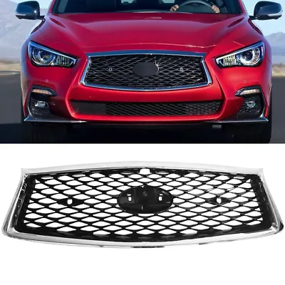 For 2018 2019 2020-2023 Infiniti Q50 Chrome Grille Front Bumper Upper Mesh Grill • $72.99