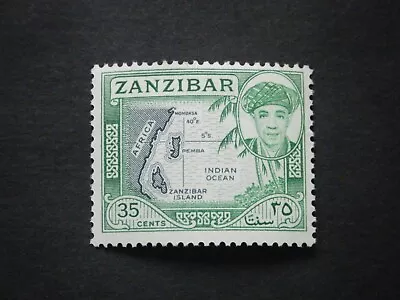 Zanzibar 1961 35c Slate & Emerald SG379 LMM • $1.55